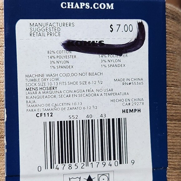 Columbia 2-pair Thermal Socks Shoe size 6-12 +1-pair Chaps Socks Total=3 pairs - Picture 7 of 10